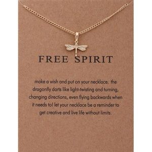 FREE SPIRIT | DRAGON FLY CARD NECKLACE